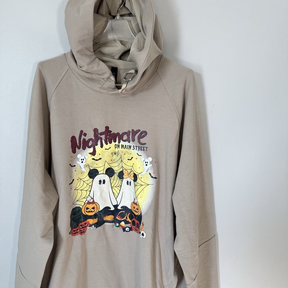 Lululemon City Sweat Pullover Hoodie XXL Tan Nightmare On Main Street Halloween - Picture 3 of 5